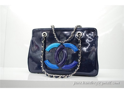 Best Chanel Lipstick CC logo Shoulder Bag 36041 Dark Blue On Sale